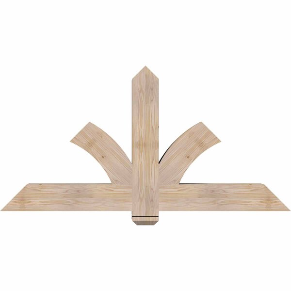 Ekena Millwork Redmond Smooth Timber Gable Bracket, Douglas Fir, 60"W x 30"H x 5 1/2"D x 5 1/2"F, 12/12 Pitch GBW060X30X0606RED00SDF - main